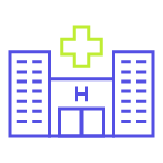 An icon of a hospital.